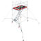 Echafaudage roulant en aluminium Krause Série 5500, 200 kg/m², certifié TÜV, roulettes avec frein, L 1500 x P 2000 x H 4300 mm