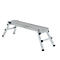 Plateforme de travail en aluminium, extensible. Surface antidérapante, pieds pliables, joints noirs.