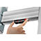 Echelle multi-usages Hailo S110 Pro, 2 parties, 2 x 12 barreaux, système de barreaux pivotants, compensation au sol, jusqu'à 150 kg, aluminium et plastique, argent