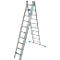 Échelle polyvalente Krause, en 3 parties, échelons T 80 mm et barreaux T 30 mm, traverse, TRBS 2121-2, avec 3 x 10 échelons, aluminium