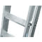 Échelle polyvalente Krause, en 3 parties, échelons T 80 mm et barreaux T 30 mm, traverse, TRBS 2121-2, avec 3 x 10 échelons, aluminium