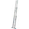 Échelle polyvalente Krause, en 3 parties, échelons T 80 mm et barreaux T 30 mm, traverse, TRBS 2121-2, avec 3 x 8 échelons, aluminium