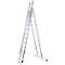 Echelle polyvalente SZ métal, 3 éléments, avec 3 x 12 échelons, jusqu'à 150 kg, EN 131, traverse, sécurité anti-écartement, aluminium