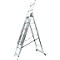Echelle polyvalente SZ métal, 3 éléments, avec 3 x 7 barreaux, jusqu'à 150 kg, EN 131, traverse, sécurité anti-écartement, aluminium