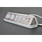 Eck-Steckdosenleiste brennenstuhl® estilo, 4-fach + USB-Ladefunktion, IP20, mit Kabel & Klebepads, L 70 x B 100 x H 300 mm, weiß-silber