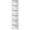 Eckabschlussregal PALENQUE, 6 OH, B 400 x T 400 x H 2160 mm, lichtgrau