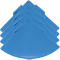 Blau-farbene Eckenschoner in pyramidenförmiger Anordnung.