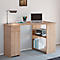 Eckschreibtisch, Winkel rechts, 2 Regalfächer & 1 Schrank mit Schubfach, B 1180 x T 770 x H 760 mm, Sonoma Eiche