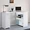 Eckschreibtisch, Winkel rechts, 2 Regalfächer & 1 Schrank mit Schubfach, B 1180 x T 770 x H 760 mm, weiß