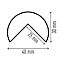 Eckschutzprofil Durable C25R, halbrund, für Innen- & Außenbereich, Klebefläche je Seite 25 mm, L 1000 x B 40 mm, PU-Schaum, gelb/schwarz