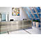 Ecktheke Tool, B 1500 x T 1500 x H 1100 mm, anthrazit/Edelstahlfinish