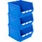 Economy set caja de almacenaje abierta LF 543, polipropileno, L 500 x A 470 x A 300 mm, 57 l, azul, 3 pzs.