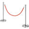Economy set slagboompaal incl. badjas, Ø 280 x H 850 mm, roestvrij staal, 2 stuks + badjas met L 1,50 m, rood