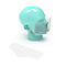 Écran facial bouche/nez, écran interchangeable, élastiques, blanc/transparent