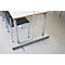 Écran transparent enroulable pour protection hygiénique, avec cassette en aluminium avec pieds, L 850 x P 200 x H 2200 mm
