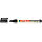Ein schwarzer Edding Whiteboardmarker, die Kappe liegt daneben. Aufschrift: "edding 2B whiteboard marker Ecoline".