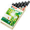 Edding Ecoline Whiteboard Marker in Verpackung. Aufdrucke und Naturmotiv. Stifte liegen schräg im Karton.