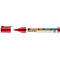 Nahaufnahme eines roten Edding 32 Flipchart-Markers mit geöffneter Kappe. Text: Edding 32, Ecoline, Flipchart Marker.