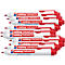 edding retract 11 permanent marker, zonder dop, met drukknop, 10 stuks, rood