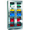 Edelstahl-Vitrinenschrank, 2-türig, mit Sockel, B 1000 x T 400 x H 1950 mm