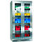 Edelstahl-Vitrinenschrank, 2-türig, mit Sockel, B 1000 x T 600 x H 1950 mm
