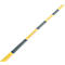 Yellow and black stripe, arranged diagonally. Striped pattern.