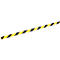 Yellow and black striped warning bar.