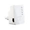 Weißer Edimax WLAN-Repeater mit Netzstecker, fünf Status-LEDs, WPS-Taste und einem LAN-Anschluss.