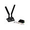 Drahtloser Netzwerkadapter mit Antennen und KÃ¼hler auf weiÃŸem Hintergrund.