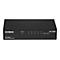Schwarzer Edimax 5-Port Gigabit Ethernet Desktop Switch mit Status-LEDs vor weißem Hintergrund.