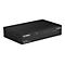 Schwarzer Edimax 5-Port Gigabit Desktop Switch in Frontansicht auf weißem Hintergrund.