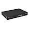 Schwarzer Edimax Pro Netzwerk-Switch GS-5210PL mit Anschlüssen auf der Vorderseite.