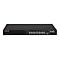 Schwarzer Edimax Pro GS-5216PLC Netzwerk-Switch mit 16 Ports vor weißem Hintergrund.
