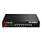 Schwarzer Edimax Pro GS-5208PLG Netzwerk-Switch vor weißem Hintergrund.