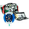 Eerste hulp wandtas MedX5, met defibrillator SAM350P &amp; vulling volgens DIN 13157