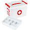 Eerstehulpkoffer Sunware Q-line, incl. inzetstuk met vakverdeling, 22 l, B 400 x D 300 x H 260 mm, wit/rood