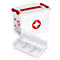 Eerstehulpkoffer Sunware Q-line, incl. inzetstuk met vakverdeling, 9 l, B 300 x D 220 x H 200 mm, wit/rood