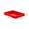 EF 6070 Cubo de basura Euro-series, PP, ancho 600 x fondo 400 x alto 75 mm, volumen 14,3L, paredes sólidas, asas firmes, rojo