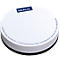 Bloc-notes rond et blanc avec logo Maul bleu et informations sur l'entreprise sur le bord.