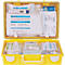 EHBO-koffer Extra+ KANTOOR SN-CD, DIN 13157, geel, reflecterende strepen, incl. wandhouder, gevuld, ABS-kunststof
