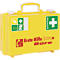 EHBO-koffer Extra+ KANTOOR SN-CD, DIN 13157, geel, reflecterende strepen, incl. wandhouder, gevuld, ABS-kunststof