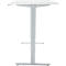 EHV Schreibtisch, elektrisch höhenverstellbar, bis 100 kg, 605–1265 mm, T-Fuß ohne Traverse, Up/Down-Panel, B 1600 x T 800, weiß/silber