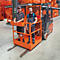 Eichinger-Industrie Arbeitskorb für Gabelstapler, für 2 Personen, Aufnahme auf breiter Seite, rutschsichere Plattform, Stahl, reinorange RAL 2004