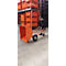 Eichinger-Industrie Kipp-Japanerkarre, 300 l, Luftbereifung mit Ø 400 mm und Rollenlager, wasser- und öldicht, 3 Kranösen, Stahl, reinorange RAL 2004