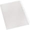 Transparent loose sheet protectors. Holes for filing on the right side.