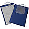 Two blue file folders with documents. A Mercedes-Benz logo is visible on one.