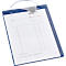 EICHNER Pochette de commande Plus, fermeture velcro et compartiment à clés, pour documents DIN A4, bleu, 10 pièces