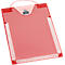 EICHNER Pochette de commande Turbo, fermeture velcro, poche à clés et soufflet extensible, pour documents DIN A4, rouge, 10 pièces