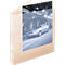 Binder with an inserted sheet showing a car on a street. The binder is light beige.