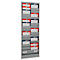 Eichner werkplaatsplanner, 1-baans, 10 rails, voor maximaal 10 A4 orderverzameltassen, B 315 x H 1282 mm, kunststof, grijs